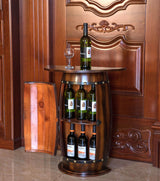 Vintiquewise 5-Bottle Brown Wood Stackable Wine Cabinet