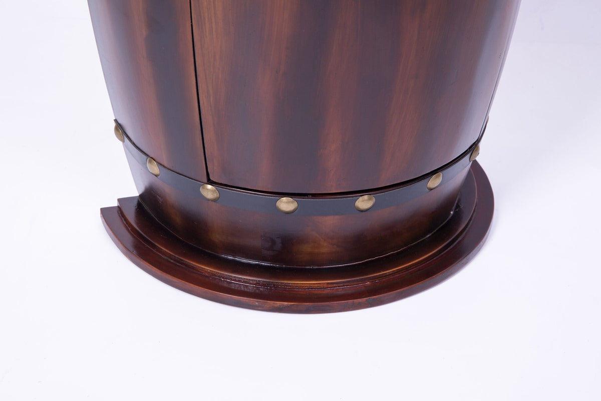Vintiquewise 5-Bottle Brown Wood Stackable Wine Cabinet