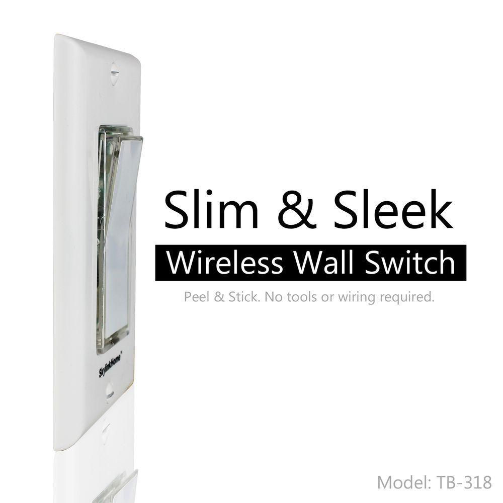 TB-318 Wireless Wall Mounted Light Switch Transmitter for Skylink Receivers - White - Super Arbor