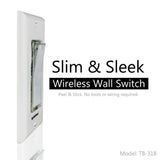 TB-318 Wireless Wall Mounted Light Switch Transmitter for Skylink Receivers - White - Super Arbor