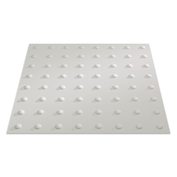 Fasade 2-ft x 2-ft Dome Matte White PVC Drop Ceiling Tile (5-Pack, 20-sq ft / Case)