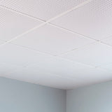 Fasade 2-ft x 2-ft Square Gloss White PVC Drop Ceiling Tile (5-Pack, 20-sq ft / Case)