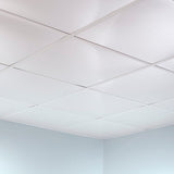 Fasade 2-ft x 2-ft Flat Panel Matte White PVC Drop Ceiling Tile (5-Pack, 20-sq ft / Case)