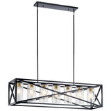 Kichler Moorgate 7-Light Black Farmhouse Cage Chandelier