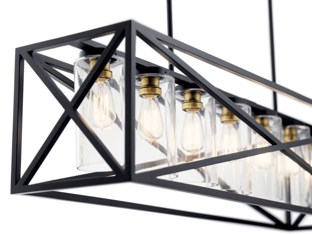 Kichler Moorgate 7-Light Black Farmhouse Cage Chandelier