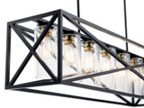 Kichler Moorgate 7-Light Black Farmhouse Cage Chandelier
