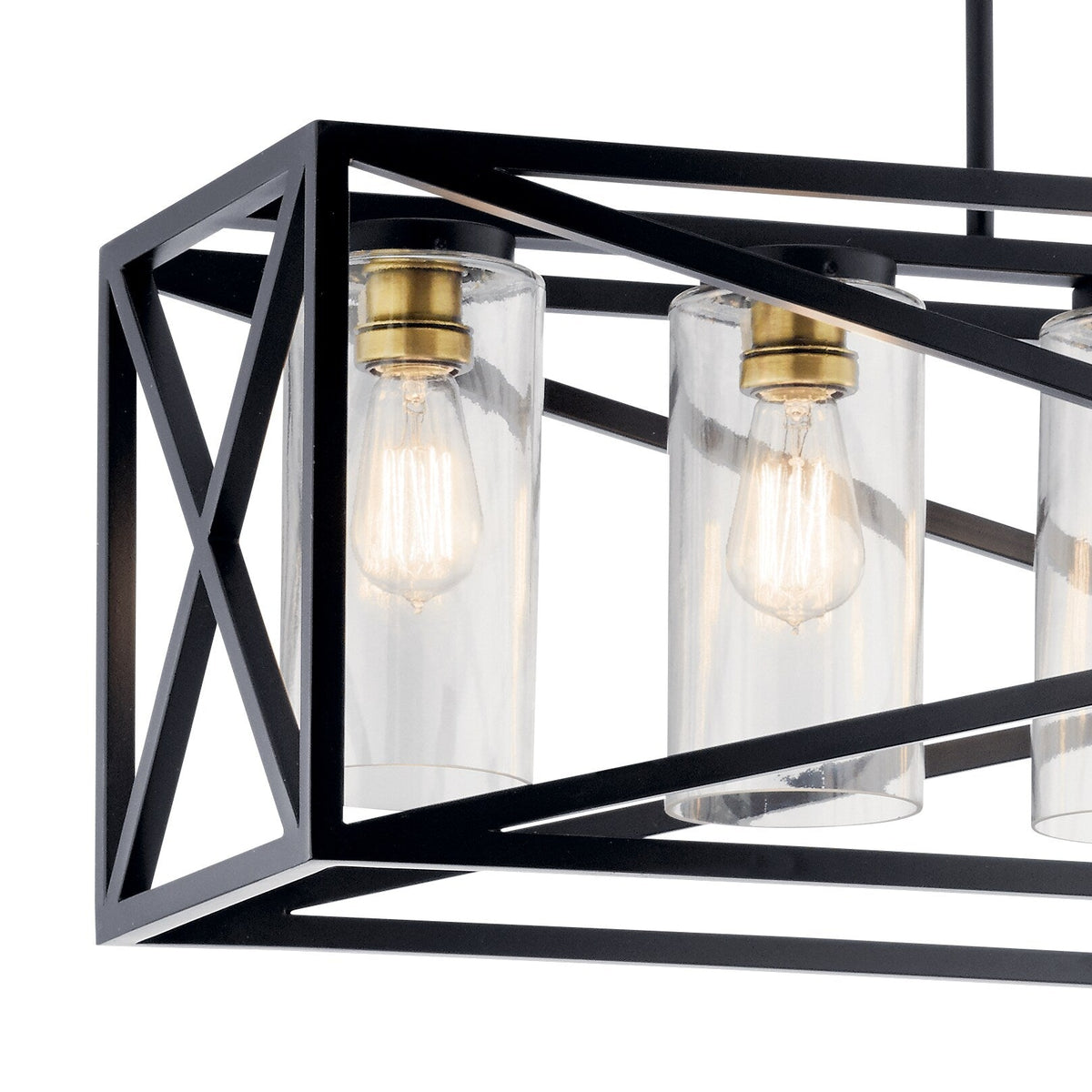 Kichler Moorgate 7-Light Black Farmhouse Cage Chandelier