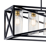 Kichler Moorgate 7-Light Black Farmhouse Cage Chandelier