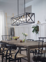 Kichler Moorgate 7-Light Black Farmhouse Cage Chandelier