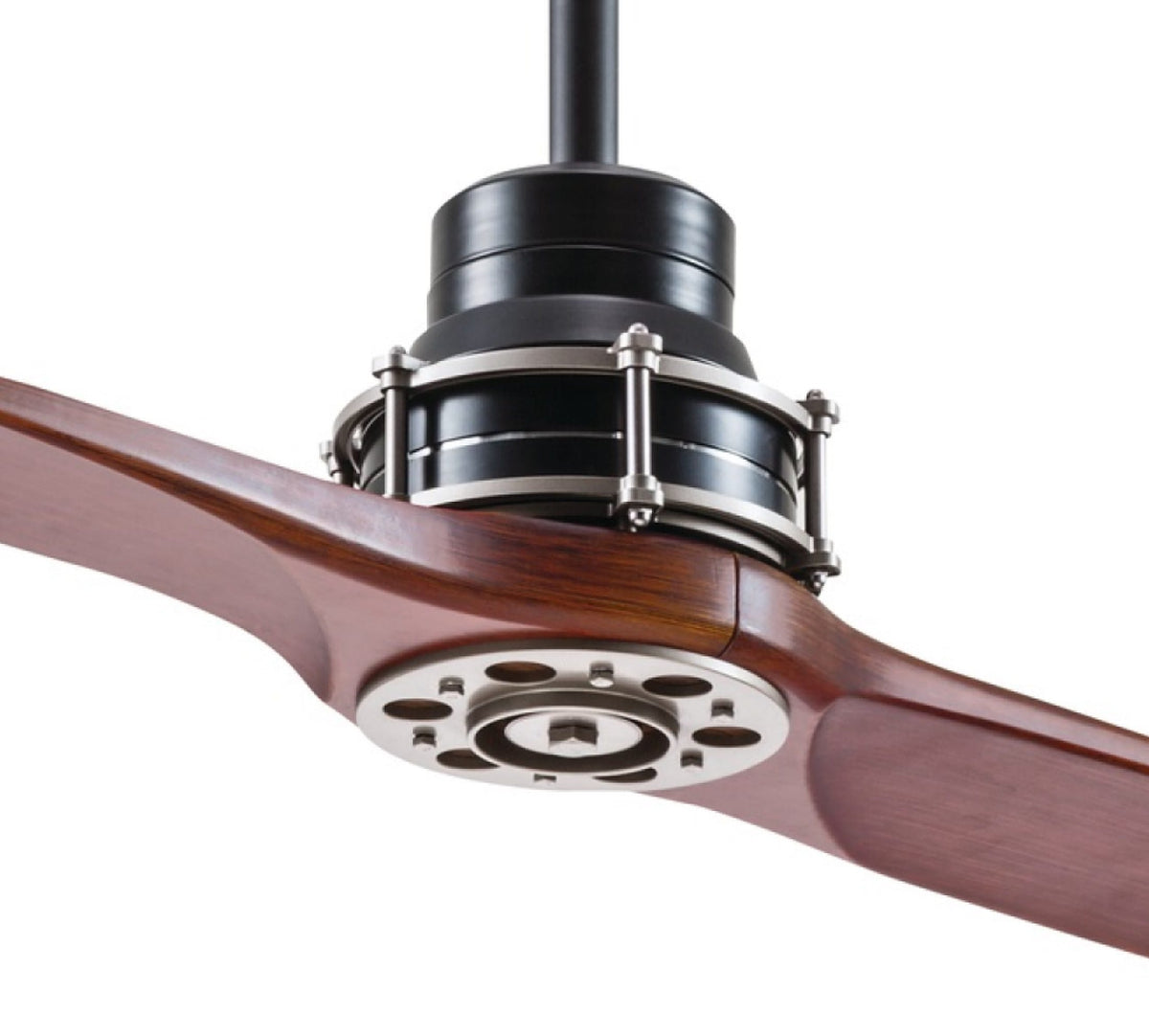 Kichler 56-in Satin Black with Antique Pewter Accents Indoor Ceiling Fan with Remote (2-Blade)