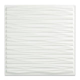 Fasade 2-ft x 2-ft Dunes Gloss White PVC Drop Ceiling Tile (5-Pack, 20-sq ft / Case)