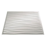 Fasade 2-ft x 2-ft Dunes Gloss White PVC Drop Ceiling Tile (5-Pack, 20-sq ft / Case)