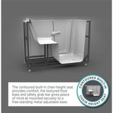 Whirlpool & Air Bath 30 in. x 60 in. Left-Hand Walk-In Bath with Roman Tub Filler and Cadet 3 FloWise Tall Height Toilet - Super Arbor