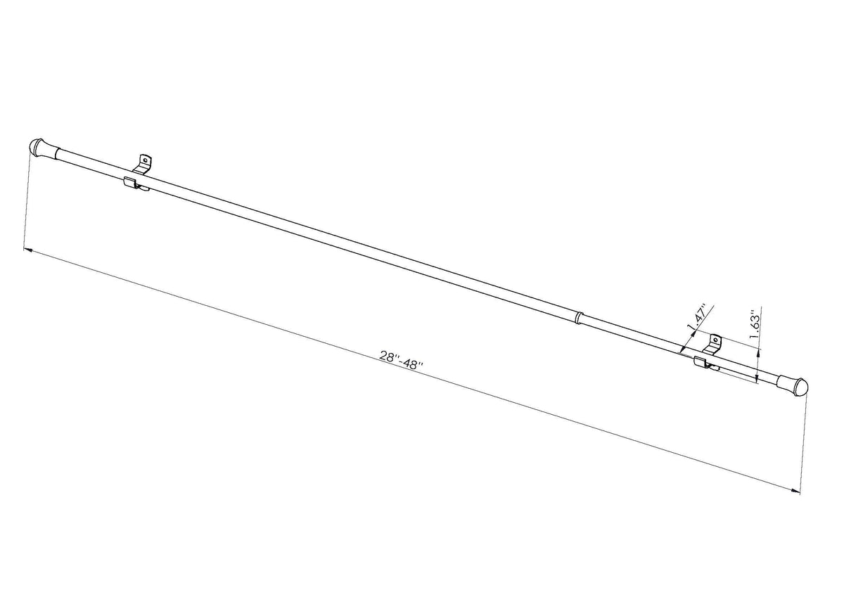 Project Source 28-in to 48-in Bronze Steel Sash Rod with Finials