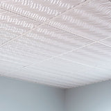 Fasade 2-ft x 2-ft Current Matte White PVC Drop Ceiling Tile (5-Pack, 20-sq ft / Case)