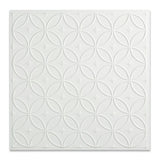 Fasade 2-ft x 2-ft Rings Matte White PVC Drop Ceiling Tile (5-Pack, 20-sq ft / Case)