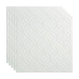 Fasade 2-ft x 2-ft Rings Gloss White PVC Drop Ceiling Tile (5-Pack, 20-sq ft / Case)