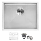 Ruvati Stainless Steel Undermount Laundry Sink with Drain - 21" x 18"