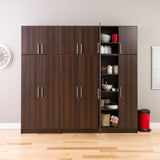 Prepac Elite 96-in W x 89-in H Wood Composite Espresso Freestanding Utility Storage Cabinet