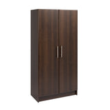 Prepac Elite 96-in W x 89-in H Wood Composite Espresso Freestanding Utility Storage Cabinet