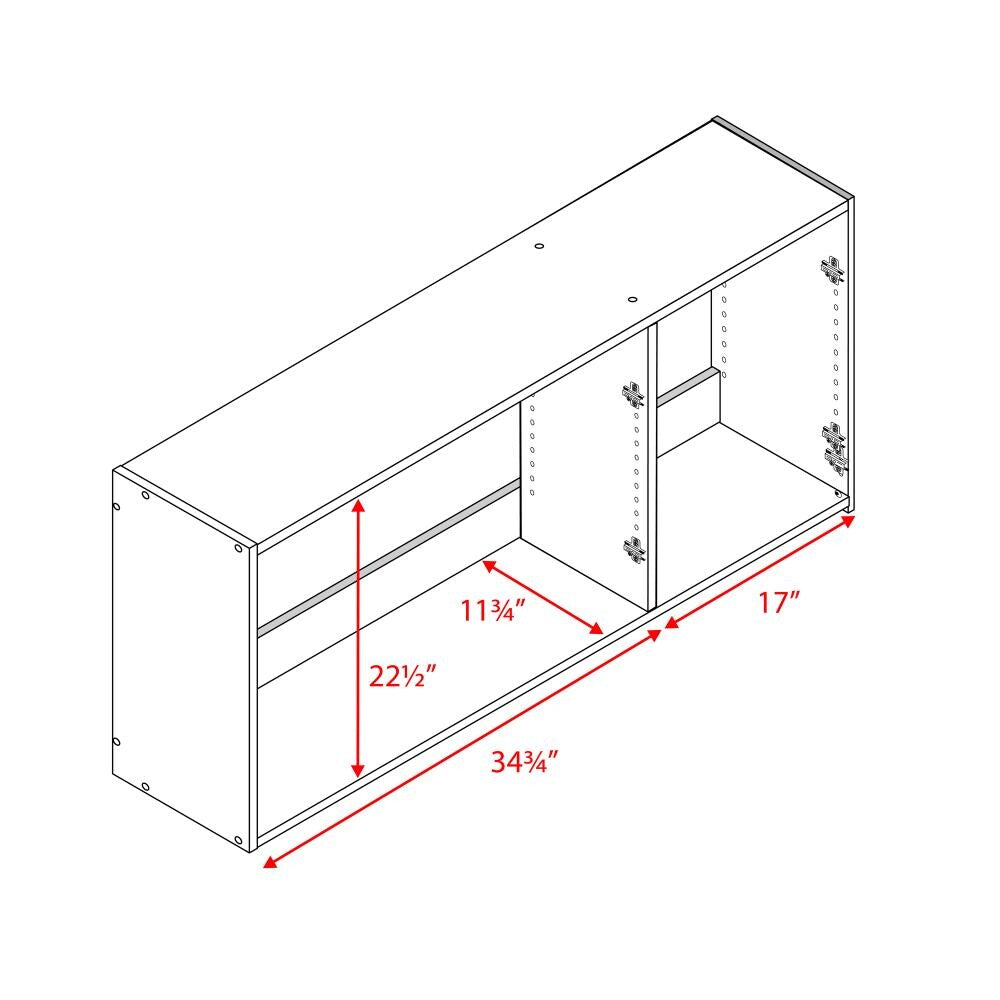 Prepac Elite 54-in W x 24-in H Wood Composite White Wall-mount Utility Storage Cabinet