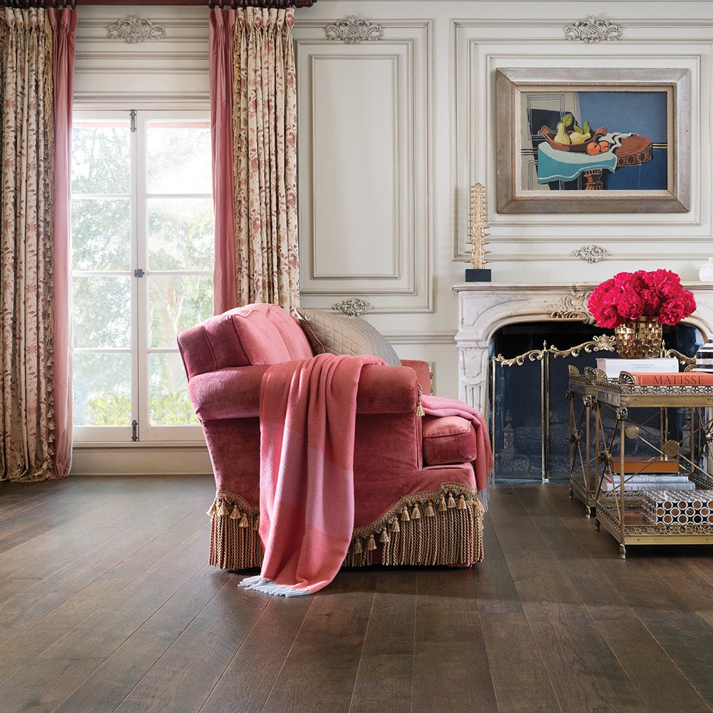 Villa Barcelona Hickory Montaner hardwood flooring — installed room view