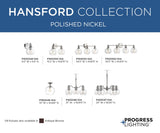 Progress Lighting Hansford 3-Light Polished Nickel Transitional Chandelier