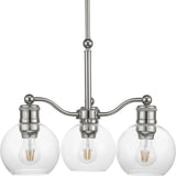 Progress Lighting Hansford 3-Light Polished Nickel Transitional Chandelier