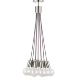 Progress Lighting Cirro 9-Light Brushed Nickel Mid-century Geometric Mini Hanging Pendant Light