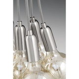 Progress Lighting Cirro 9-Light Brushed Nickel Mid-century Geometric Mini Hanging Pendant Light
