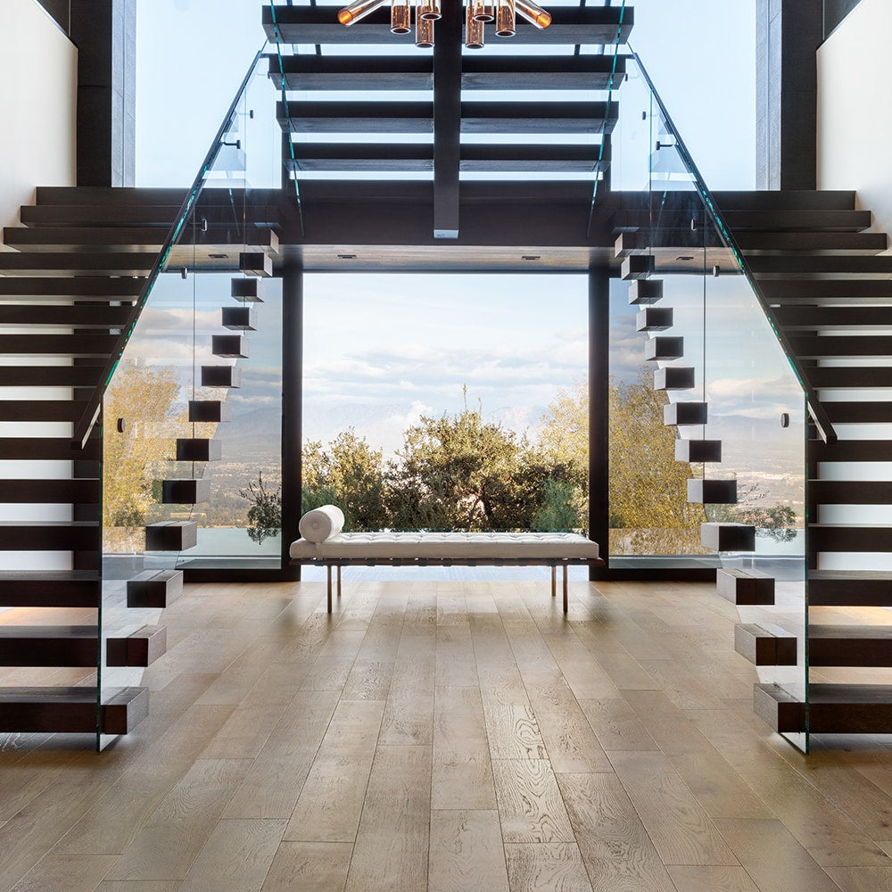 Villa Barcelona Oak Gracia hardwood flooring — installed room view