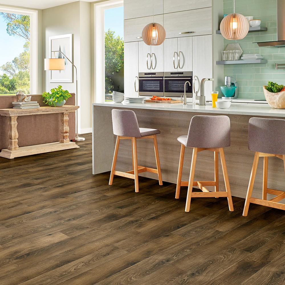 Armstrong Flooring Assurity Light Mocha 20‑mil x 7‑in W x 60‑in L Waterproof Interlocking Luxury Vinyl Plank Flooring