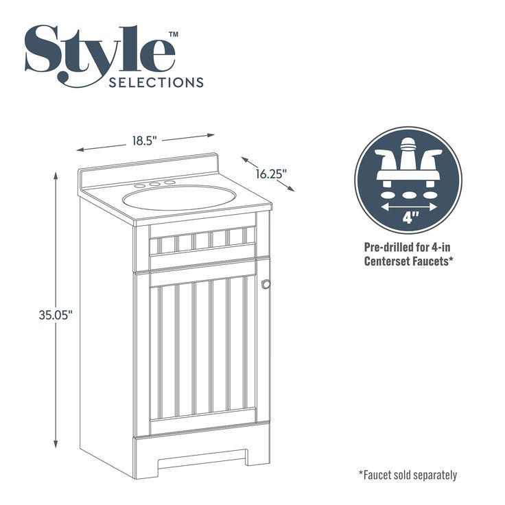 Style Selections Ellenbee 18-in Gray Single Sink Bathroom Vanity with White Cultured Marble Top