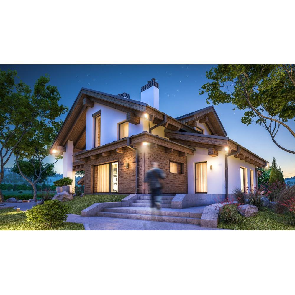 180-Degree White Smart Bluetooth Motion Activated Outdoor Integrated LED Flood Light with In-Wall Accessory Dimmer - Super Arbor