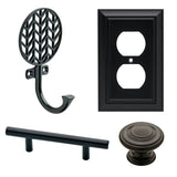 Harmon 1-3/8 in. (35mm) Matte Black Round Cabinet Knob