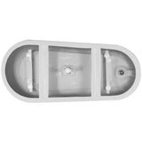 67 in. Acrylic Single Slipper Flatbottom Non-Whirlpool Bathtub in Glossy White - Super Arbor