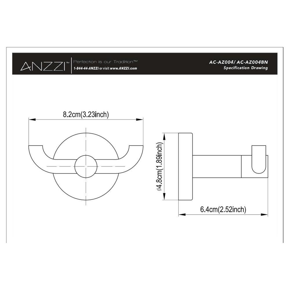 Caster Series Double Robe Hook in Polished Chrome - Super Arbor