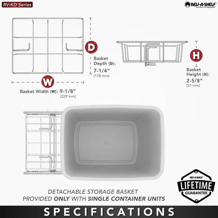 Rev-A-Shelf 35-Quart Plastic Pull Out Trash Can