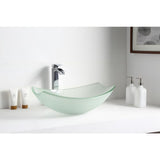Pendant Series Deco-Glass Vessel Sink in Lustrous Frosted - Super Arbor