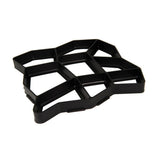 17 in. x 17 in. x 1.5 in. Black Plastic Mold Reusable Concrete Stepping Stone, DIY Paver Pathway Maker - Super Arbor