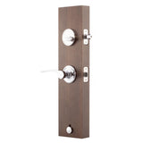 Soft Contemporary Polished Stainless Door Handleset with Right Hand Scandinavian Lever Trim - Super Arbor