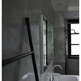 60 in. x 28 in. White LED Lighted Wall Mirror with Rock Switch