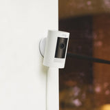 Stick Up Camera Plug-In Indoor/Outdoor Standard Security Camera, White - Super Arbor