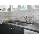 Delta Kessler Stainless 1-Handle Deck-Mount Pull-Out Handle Kitchen Faucet (Deck Plate Included)
