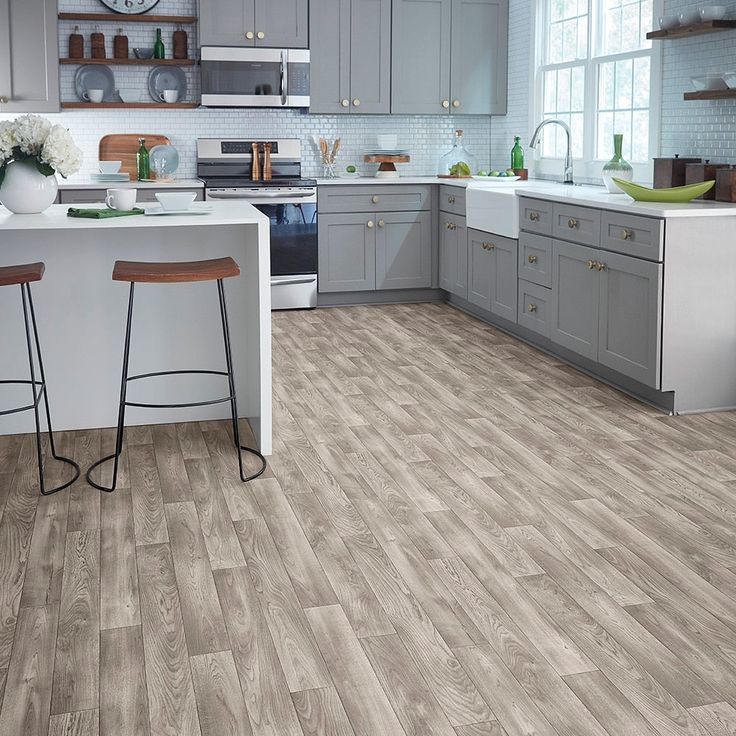 Mohawk 12-ft W Cut-to-Length Willow Lake Oak Wood Look Low-Gloss Finish Sheet Vinyl