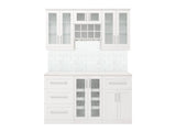 NewAge Products Home Bar 63-in x 85-in White Rectangle Bar Cabinet