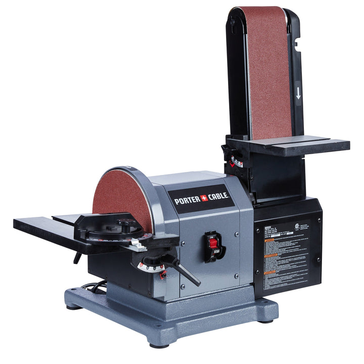 PORTER-CABLE 4-in x 36-in Belt, 8-in Disc, 5-Amp Benchtop Sander