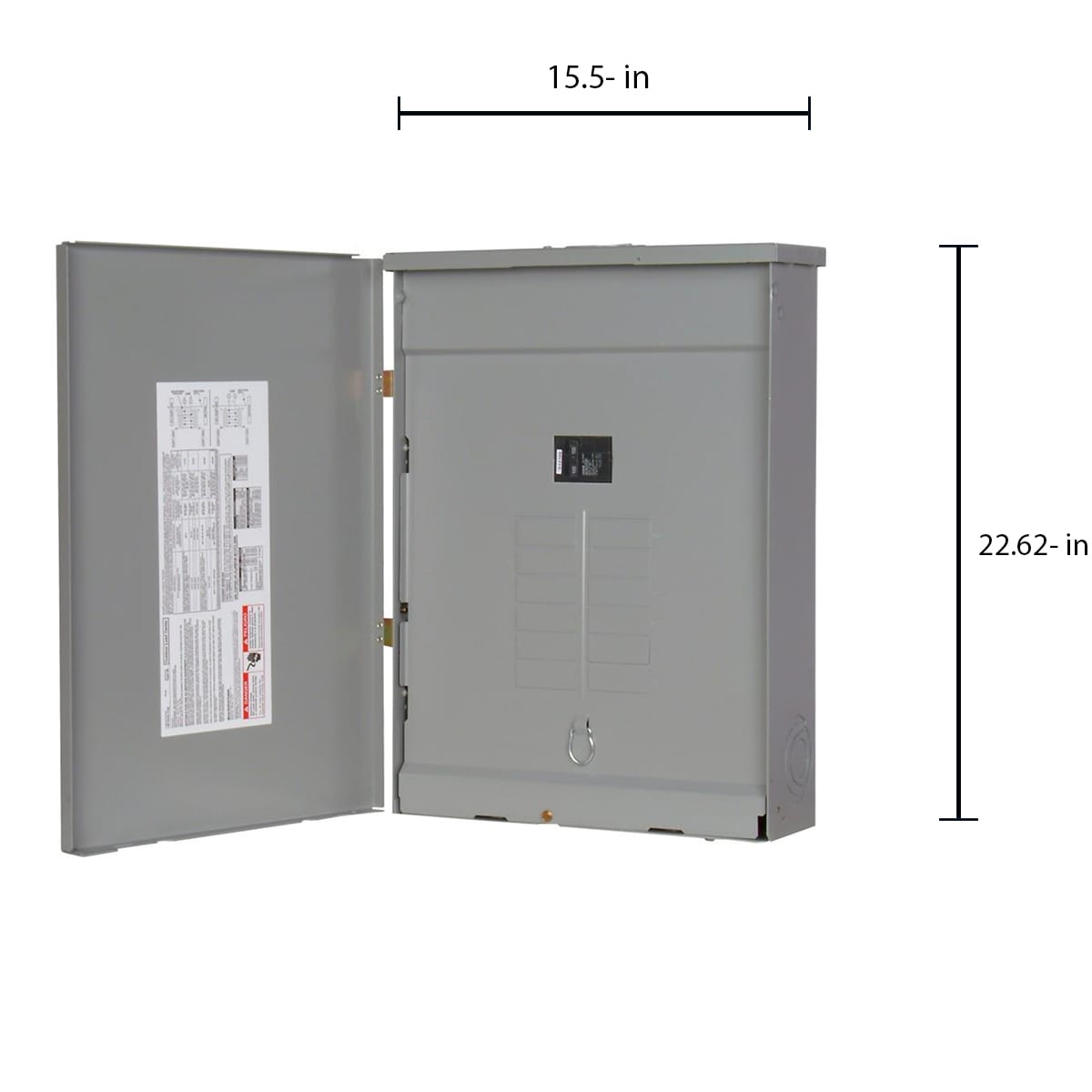 Siemens SN 100-Amp 12-space load center - angle view