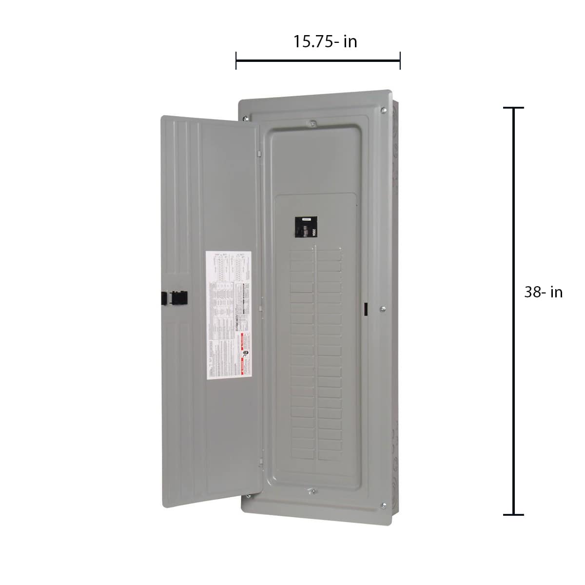 Siemens SN 200-Amp 40-space load center - angle view
