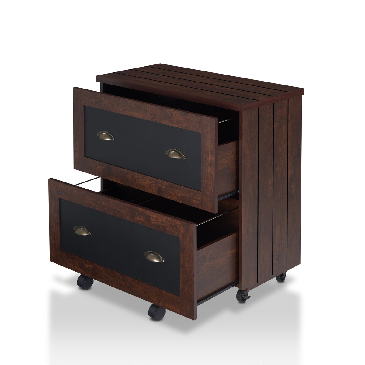 Furniture of America Craigmont Vintage Walnut 2-Drawer 31.5-in File Cabinet